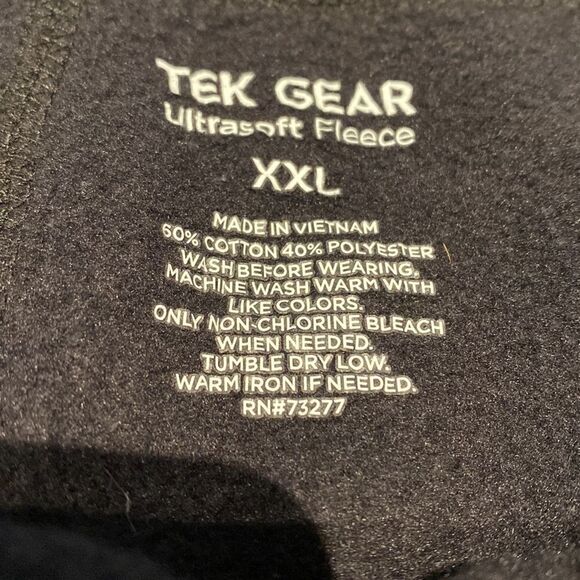 Black Tek gear pull on sweat crop pants size XXL - Picture 2 of 4